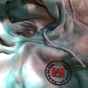 My hero academia hoodie, large tie die
